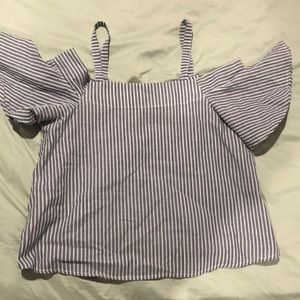 Cold-shoulder blouse